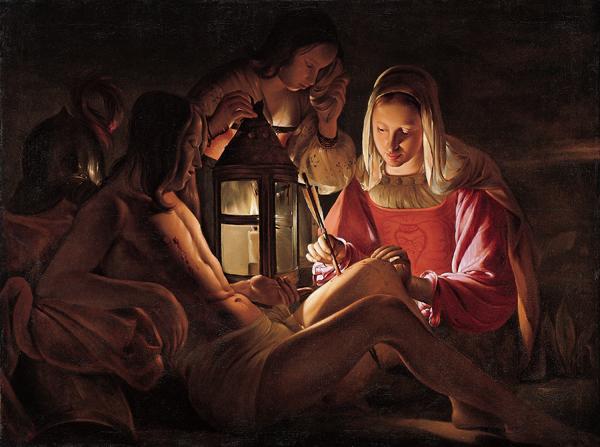 Georges de La Tour Saint Sebastian Tended by Irene